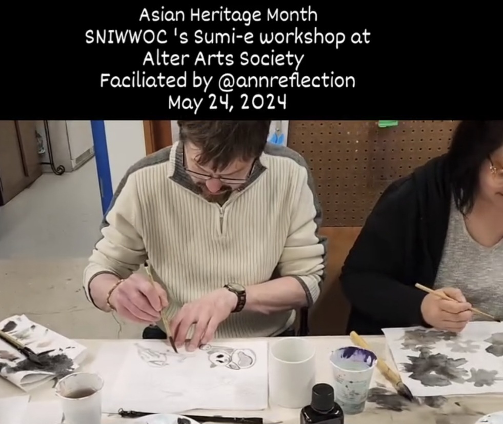 Sumi-e session with SNIWWOC